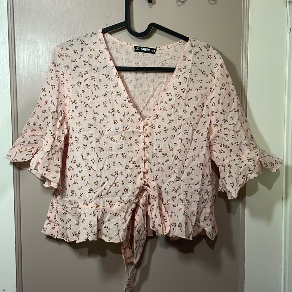 SHEIN crop top blouse